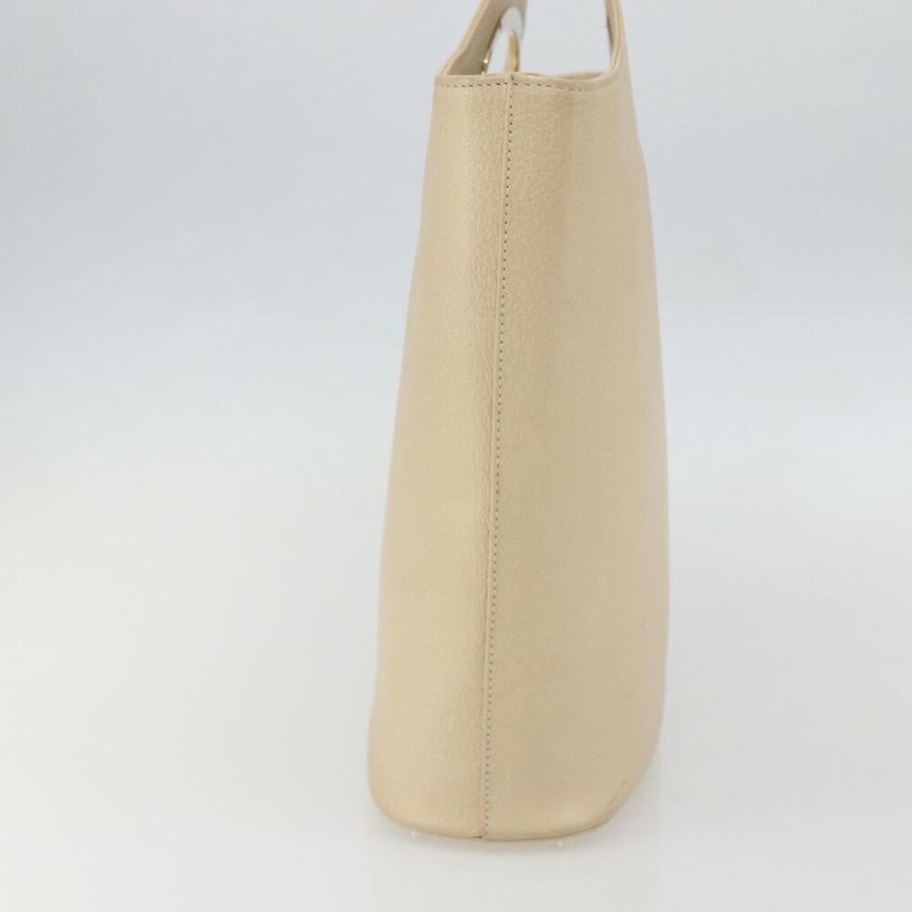 GUCCI Hand Bag Leather Beige Gold 000 1013 0556 Auth 151437 - Picture 4 of 16